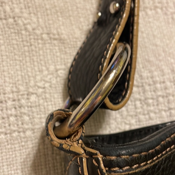 Cole Haan Women’s Black Leather Shoulder Bag Purse 16 X 12 - Picture 5 of 14